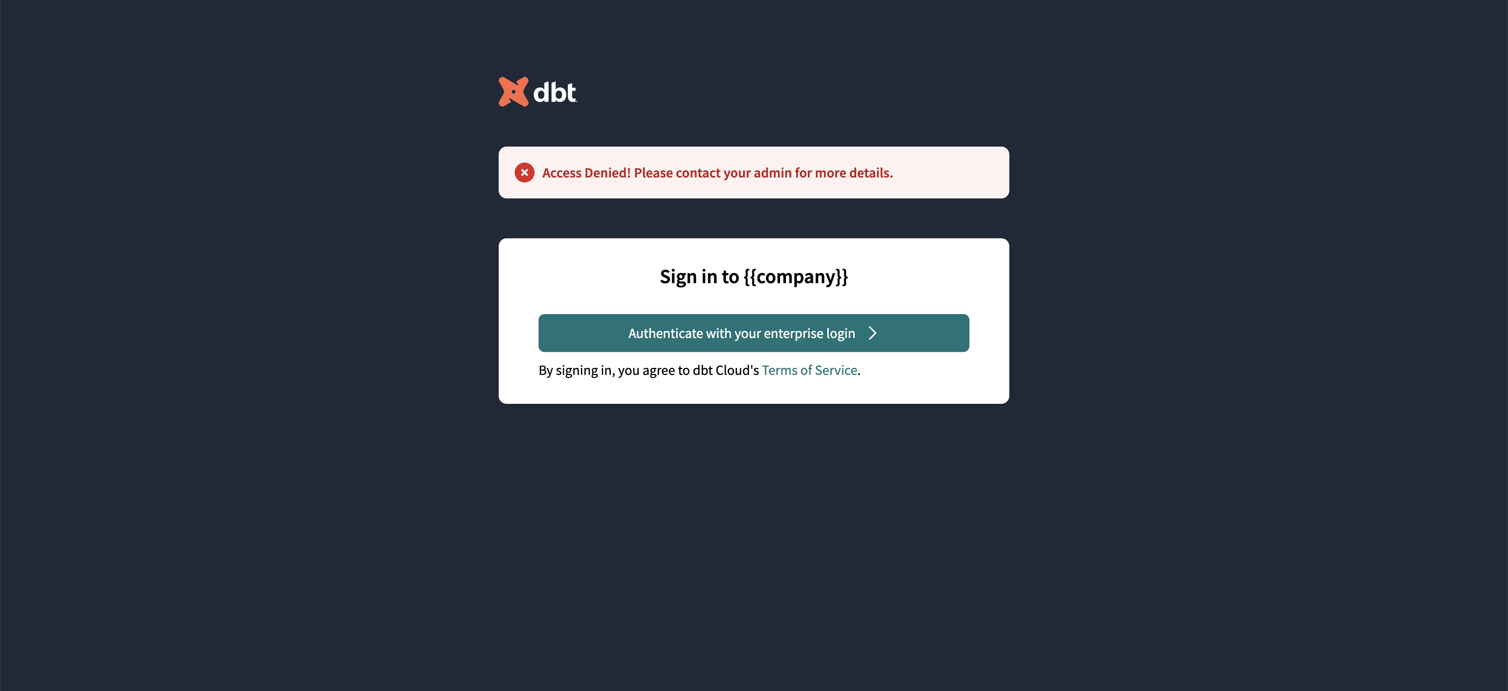 IP restricted access denied message for SSO logins IP restricted access denied message for SSO logins